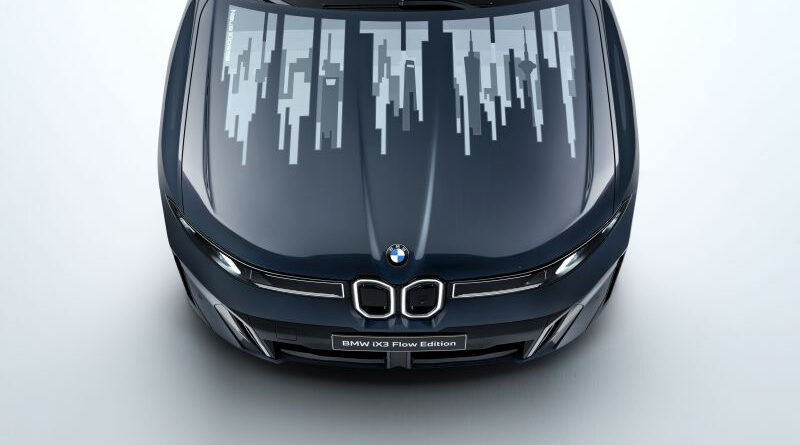 BMW Unveils iX3 Flow Edition With A Hood That Can Change Patterns