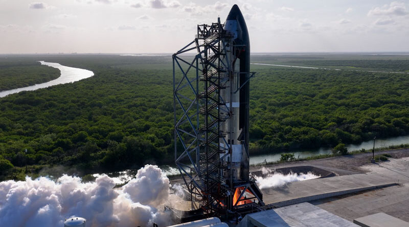 SpaceX Conducted The first Hot Fire Test Of The New Starship For Its 13th Test Flight