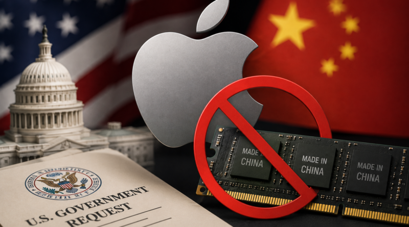 US Authorities Urge Apple Not To Purchase Chinese Memory